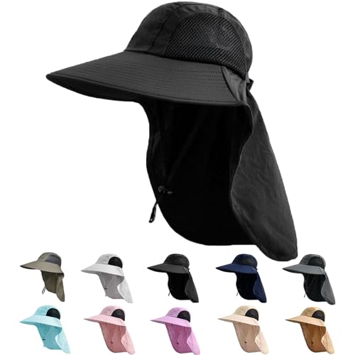 Image of Sun Hat for Men Women with Neck Flap,UPF 50+ UV Protection Fishing Hat