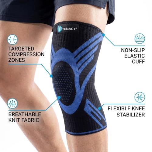 Image of Knee Cap Support | Compression Knee Sleeve for Pain Relief, Gym, Running & Sports | Stretchable, Breathable Fabric (M)