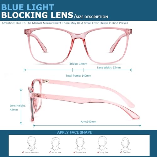 Image of Oilway Blue-Light Blocking Glasses Computer Reading /Gaming /TV /Phones Glasses Fashion Anti Eyestrain Glasses for Women Men