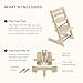 Tripp Trapp High Chair from Stokke, Whitewash - Adjustable, Convertible Chair for Children & Adults - Includes Baby Set with Removable Harness for Ages 6-36 Months - Ergonomic & Classic Design