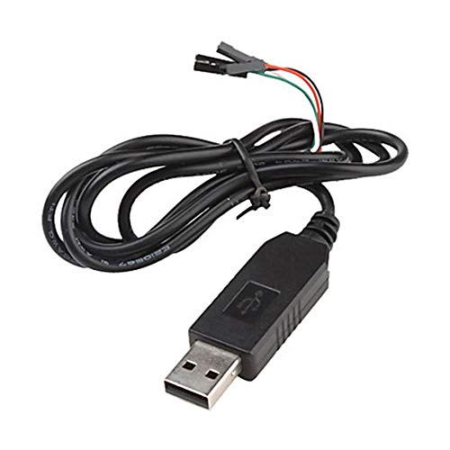 PL2303 PL2303HX Câble USB vers TTL Module RS232 à 4 Broches Convertisseur USB Câble Adaptateur série Câble de téléchargement du convertisseur PL2303HX - Noir Cover