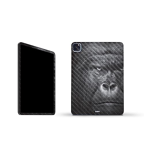 Image of MightySkins Carbon Fiber Skin Compatible with Apple iPad Pro 11 inch M2 4th Gen (2022) Full Wrap Kit - Mono Gorilla | Protective, Durable Textured Carbon Fiber Finish | Easy to Apply | Made in The USA