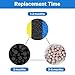 Oiibo Aquarium Filter Replacement Accessories, Fish Tank Filter Replacement Parts, Including 3 Sponge, 1 Bag of Ceramic Bio & 1 Bag of Carbon