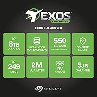 Seagate ST8000NM0105 - Exos 7E8 ST8000NM0105 - Festplatte - verschlüsselt - 8 TB - intern - 3.5" (8.9 cm) - SATA 6Gb/s - 7200 RPM - Puffer: 256 MB - Self-Encrypting Drive (SED) – Ansicht 3
