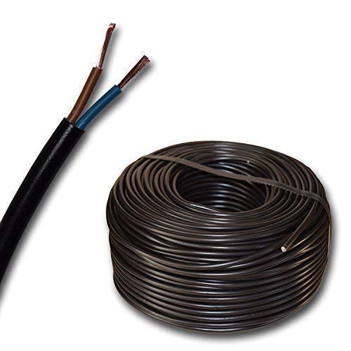 Conducteur sous gaine légère type H03 VV-F, 2 fils de 0,75 mm², 25 m, noir Cover