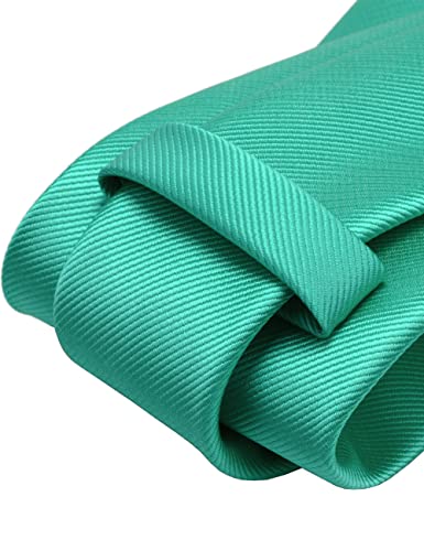 Image of GUSLESON 3.15 inch(8cm) Solid Color Necktie and Pocket Square Cufflinks Sets For Men + Gift Box