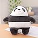 feilongzaitian Peluche We Bare Bears Toy Cartoon Bear Grizzly Grey White Bear Panda Muñeco De Peluche Kawaii Cumpleaños para Niños Sofá Suave Almohada 30Cm