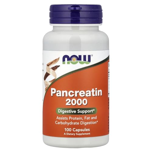 NOW Foods Pancreatin 10X -- 200 mg - 100 Capsules