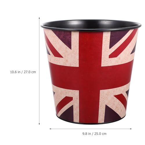 Cesto de basura Happyyami estilo retro USA mapa y bandera miniatura 2