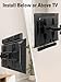 Mounting Dream Soundbar Mount Bracket for Mounting Above or Under TV Fits Most of Sound Bars Up to 15 Lbs, with Detachable Long Extension Plates MD5420