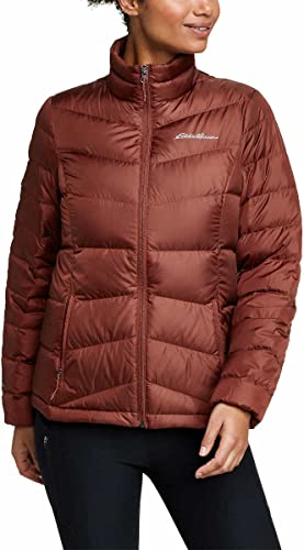 Doudoune Eddie Bauer femme duvet veste chaude matelassée chevron cuivre XXL regular