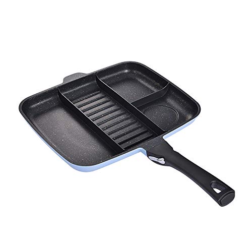 Pan De Cocina De Piedra Y Cerámica 4 Sección Dividida Parrilla/Fritura/Horno De Comida...