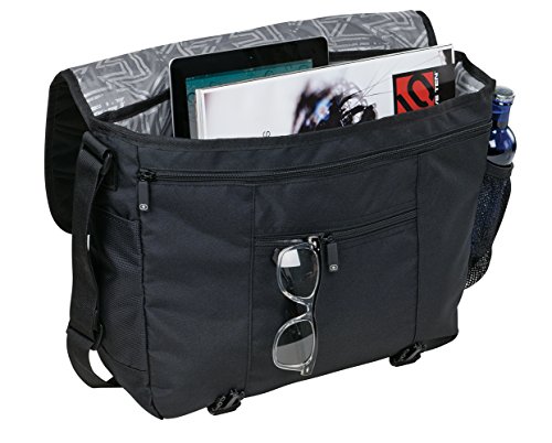 OGIO 417015 - Black Upton Laptop Messenger Bag, Black