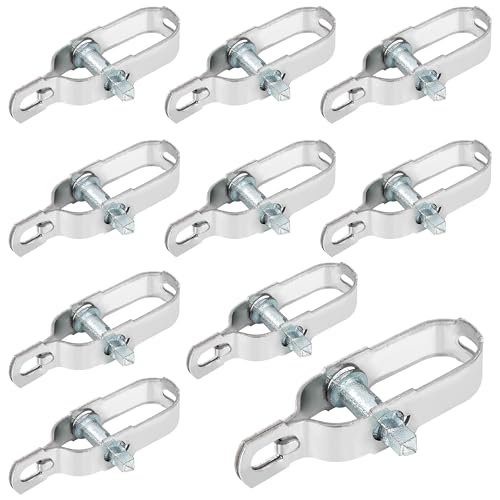 Drahtspanner Verzinkt, Spanndraht Spanner, Zaunspanner, Drahtzaun Spanner für Gartenarbeit, Maschendraht, Wildzaun, Forstzaun, Weidezaun Knotengeﬂechtzaun (10 Stück)