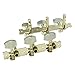 3-on-Plate Classic Acoustic Guitar Tuners Set, Metal knobs Nickel (3x3)