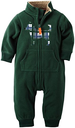 Carter's Baby Boys' Plaid Romper - Green - 18 Months