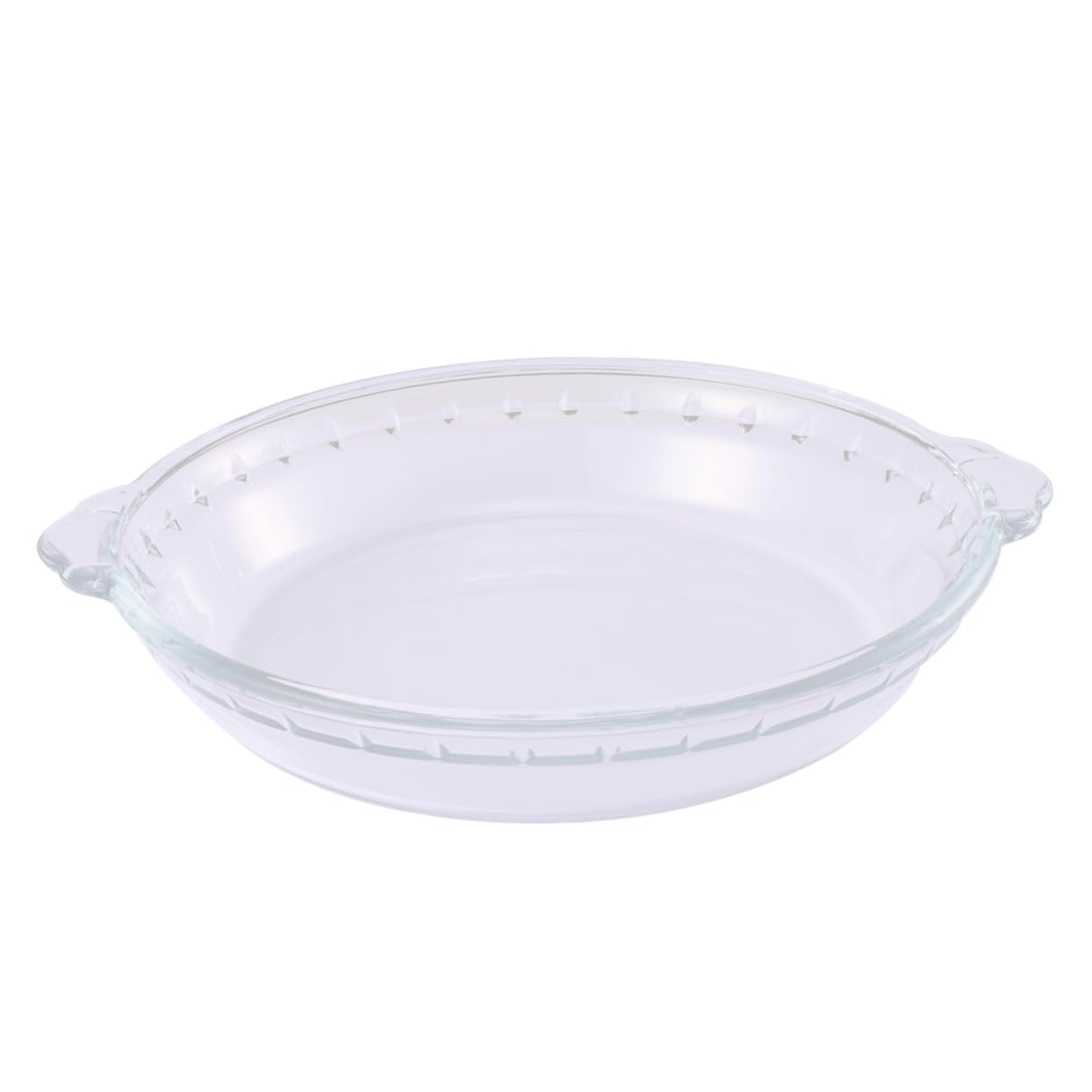 Unomor Heat-resistant Glass Pie Plate for Baking 9 Inches Microwave Oven Safe Nonporous Glass Bakeware for Pies Quiches Tarts Roast Chicken Fish