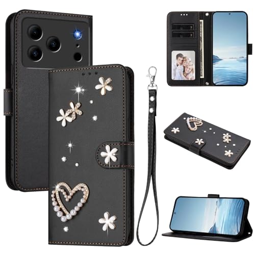 �X�}�z�P�[�X �Ή��@�� for Doogee Note 56 (Pro) / Note 56 Plus �������[�h�y�J�[�h�z���_�[�t�����z �t���b�v�J�o�[ �}�O�l�b�g�o�b�N�� �L�b�N�X�^���h�z Black