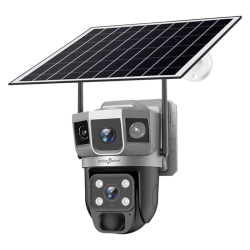 Image of Active Pixel 4G Dual Camera 4mp+4mp Lens Solar Powered | 4G SIM | IP66 Waterproof | 2-Way Audio | Outdoor Surveillance for Agriculture,Construction Site,Farm,Garden etc (Solar 4G Dual Cam)