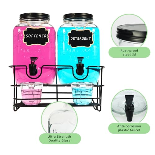 2-Sets-1-Gallon-Laundry-Detergent-Dispenser-with-Stand-Measuring-Cup-Glass-Laundry-Detergent-Containr-for-Laundry-Room-Organization