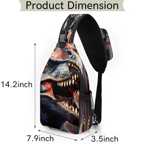 Bolso tipo sling para hombre y mujer con diseño animal miniatura 2