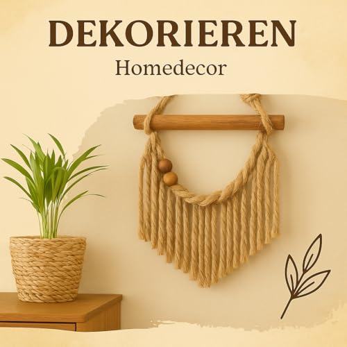 Abio Juteseil 20mm 5m Kordel Jutekordel Deko Dekoration für Haus & Garten DIY Verpackung Schnur Paketschnur Basteln Geschenkverpackung Floristik