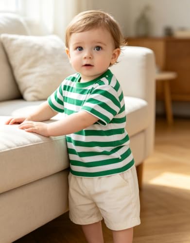 Image of Magic Park 6M-14Y Kid Striped T-Shirt Boys Cotton Tee Basic Top