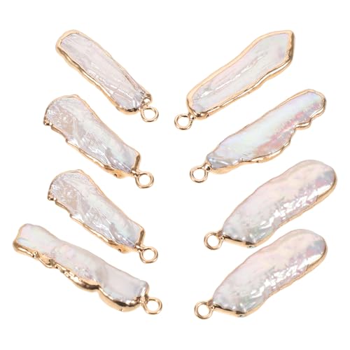 Pendentifs perles d'eau douce baroques et bordure dorée pour bijoux d'exception