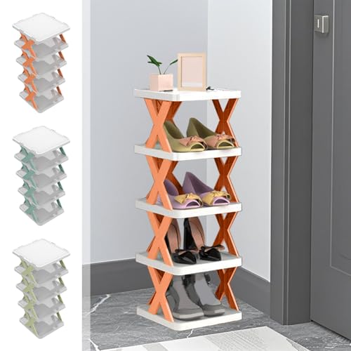 Scandinavian Style 4-Tier Storage Shelf – Modular Organizer Rack for Living Room, Dorm & Entryway, Shoe & Home Decor