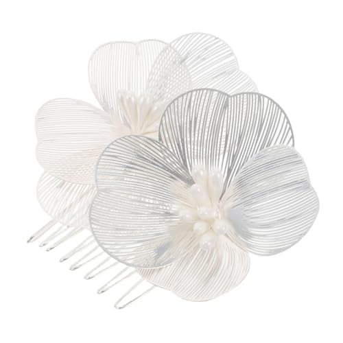 Beavorty 誇張された花弁のヘアコーム 結婚式用ブライダルヘアアクセサリー 髪飾り おしゃれなヘッドピース 多用途で華やかなヘアスルに ウェディング パーティー