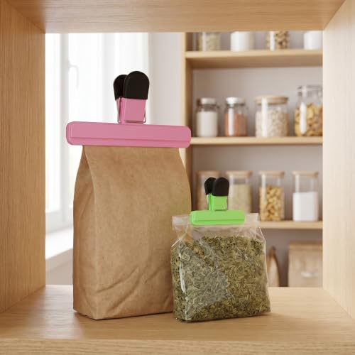 Clips de sellado antideslizantes para conservar bolsas de snacks y ahorrar espacio 7