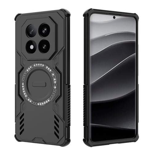 Image of Back Cover Case for Redmi Note 14 Pro Plus 5G | 360 Protection Mobile Phone Case Mag-Safe | Back Cover for Redmi Note 14 Pro Plus 5G / Note 14 Pro Plus 5+G - Black TPU+PC