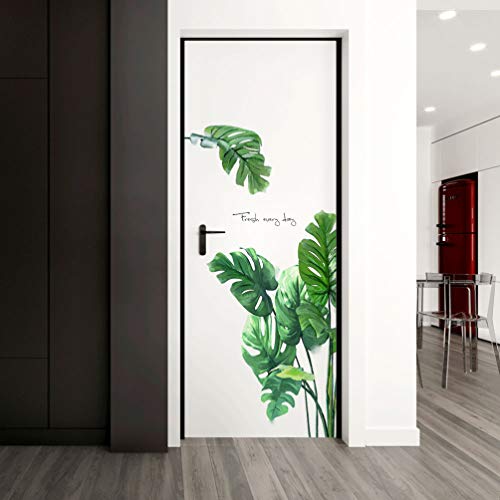 BESPORTBLE Groene tropische bladeren muursticker palmblad planten muursticker kunst muurschilderingen voor Tropische… - Image 3