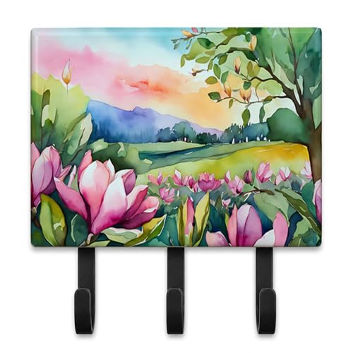 Caroline's Treasures Louisiana Magnolias Ceramic Triple Wall Hook