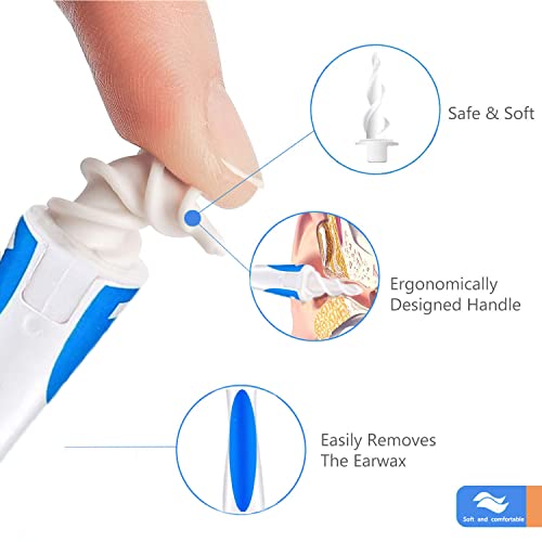 Qgrips Earwax Remover-Spiral Ear Wax Removal Tool, Reusable Earwax Removal Kit Safe Ear Cleaner With 16 Pcs Soft And Flexible Replaceme #TOP3