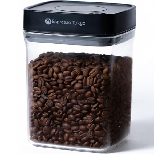 Espresso Tokyo �R�[�q�[�L���j�X�^�[ �l�I �^��ۑ��e�� �{�^���������ē����̋�C��r�o �R�[�q�[�� �ۑ��e�� �^�� ���� Coffee Canister Neo (1500ml(�R�[�q�[��500g))