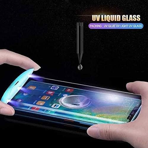 Image of AACL Premium Tempered Glass Design For Huawei Mate 20 Pro Smartphone Advanced Border Less Full Edge To Edge Uv Screen Protector And Easy Installation Kit.(Pack Of 1)