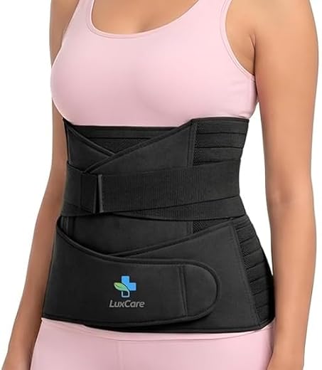 LUXCARE Premium 3-in-1 Postpartum Support Belt for Women | After Delivery Belly Wrap for C-Section Recovery | Adjustable P...