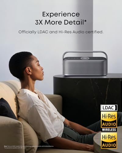 Image of soundcore Motion X600 Portable Bluetooth Speaker, Hi-Res Spatial Audio with Wireless 50W Sound, IPX7 Waterproof, Pro EQ, AUX-in, Portable Speaker for Home, Office, Backyard and Bathroom Use