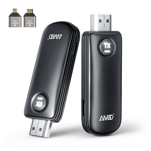 AIMIBO ���C�����XHDMI����M�@ ���^ WIFI&�ݒ�s�v 1080P/2.4G/5G����x�� ���擯�� ������ �v���O���v���C �~���[���g�����[�h���� PC/TV/�v���W�F�N�^�[/���j�^�[�Ή� �y���{�Z�K�F�؎擾�z