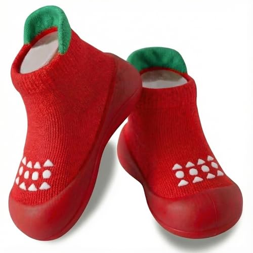 Image of Hstyle Baby Sock Shoes Toddler Boys Walking Shoes Infant Slippers Sneakers | Non-Slip,Soft Rubber Sole,Lightweight,1st Birthday Gifts for Baby Boys Girls