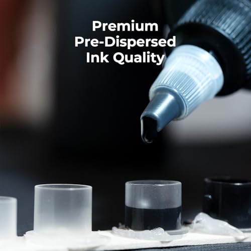 Komoko Tattoo Ink (4.06 Fl Oz), Professional Black Ink with Smooth Flowing Consistency, Plant-Derived Pigments for Crisp Lines and Soft Shading, Gentle Formula for Artistic Application