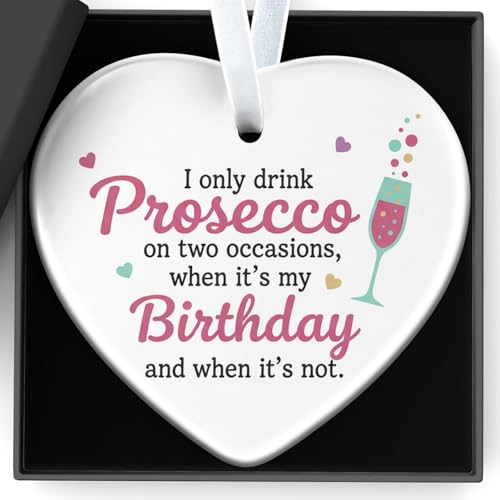 Prosecco Gifts for Women Enchanting Heart Shaped Ceramic Jewelry Wine Gifts