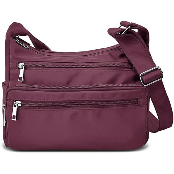 Image of VOLGANIK ROCK RFID Purses for Women Fabric Nylon Multi Pocket Crossbody Bag Ladies Travel Handbag
