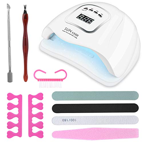 150W LED UV Nail Lamp AsperX Nail Dryer Gel Nail Polish Light Curing Lamp Kit Smart Auto-sensing with 10/30/60/99s Timer