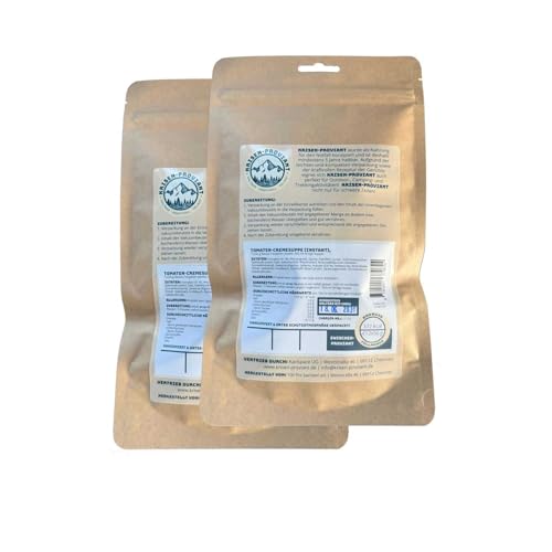 Krisen-Proviant - 2er-Set Tomaten-Cremesuppe (instant) Notvorrat - 5 Jahre MHD, Survival Food Prepper Outdoor Notfall Nahrung