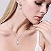EVER FAITH Elegant Austrian Crystal Clear Zircon Jewelry Set for Bride Bridesmaid, Wedding Prom 8-Shape Necklace Earring Sets for Women Silver-Tone