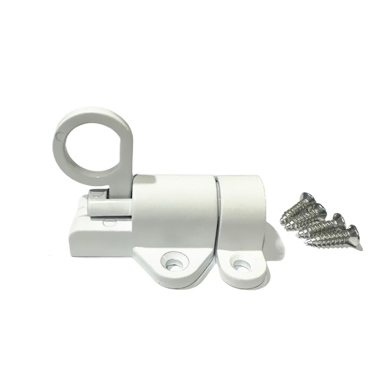 Eowstar White 2Pcs Automatic Spring Door Latches, Push Bolt Sliding Locks For Gate