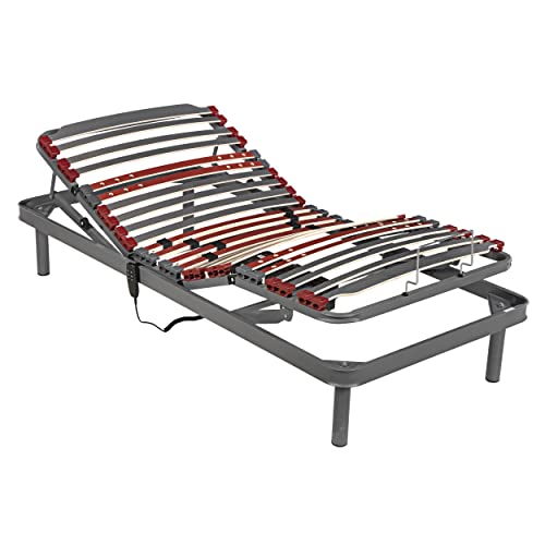 PIKOLIN, somier multiláminas articulado Motor con Bastidor metálico, 5 Planos de articulación y Mando. Montaje en Domicilio Incluido, 135x190, Modelo Futurlam