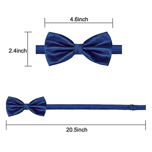 Image of AUSKY 8 PACKS Elegant Adjustable Pre-tied Bow Ties for Men Boys (1&4&5&6&8 Pack for option)